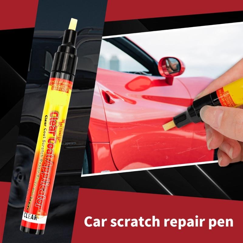 Auto Scratch Repair Pen for Light Exterior Scratches, Clear Coat Applicator with Pen Style Touch Up Design for Car Owners Daily Use