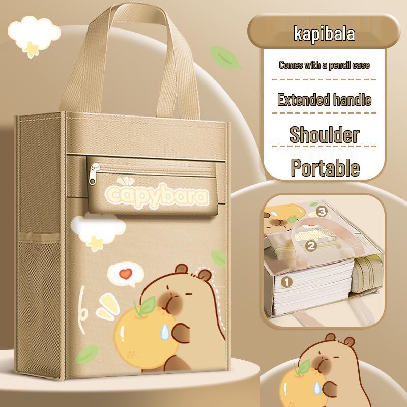 

Мультяшная портативная сумка-тоут для учеников начальной школы - Большая вместимость для хранения книг