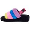 Fluff Yeah Slide Black Taffy Pink Multi Women's 1097169-BTPM