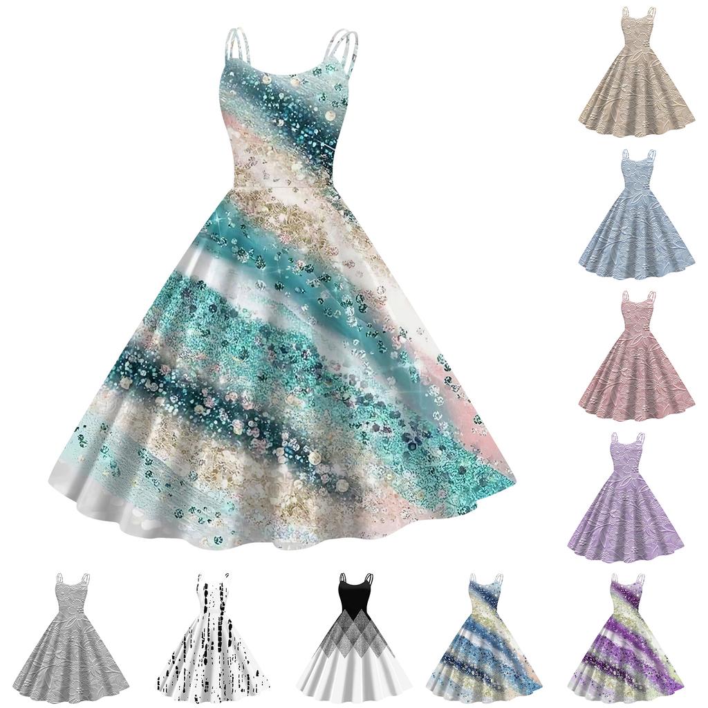 Children's Fashion Casual Sexy Retro Print Off-shoulder Punk Retro Dress