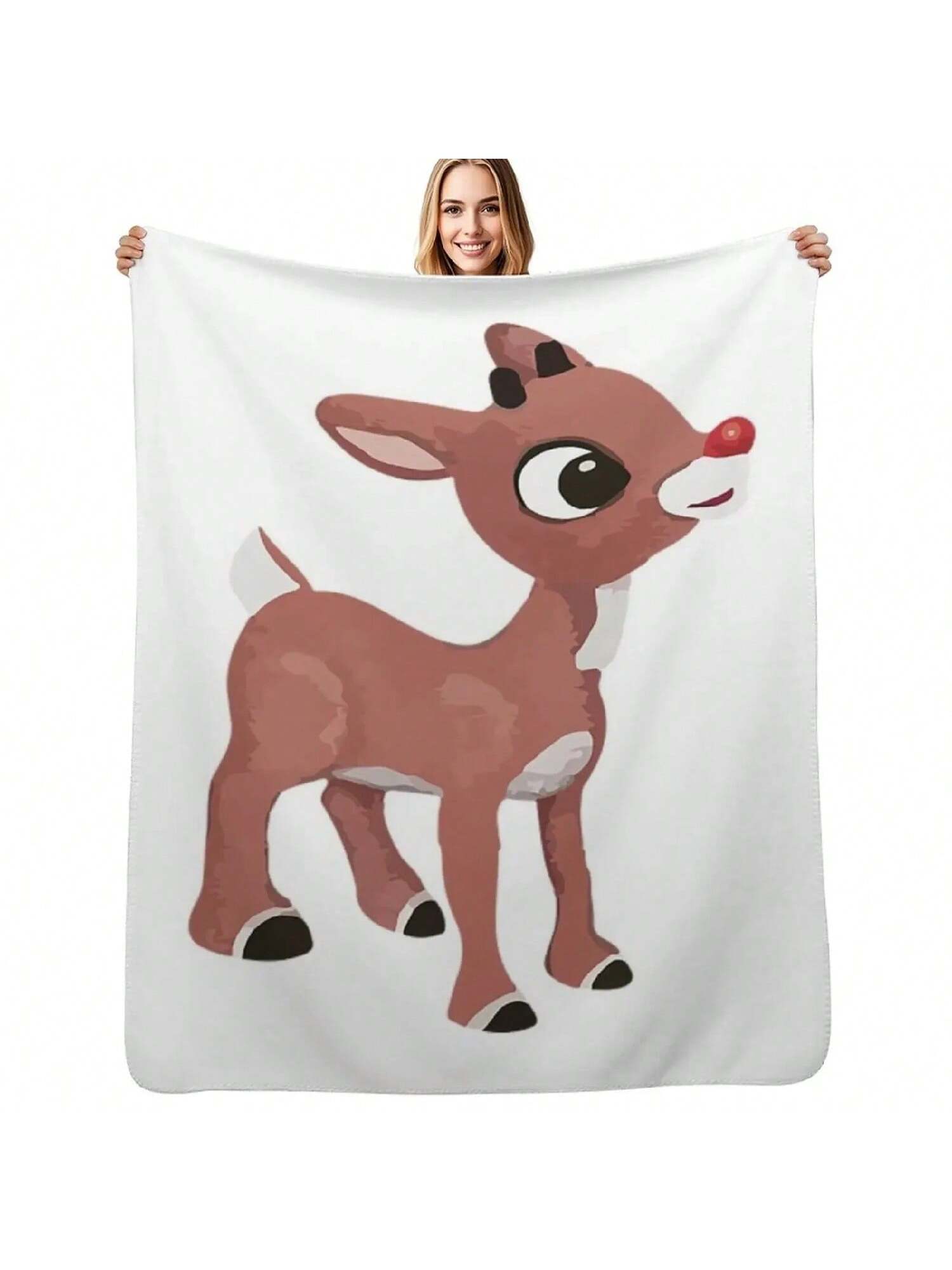 Classic Rudolph The Red Nosed Reindeer T-ShirtClassic Rudolph Throw Blanket Plush Decorative Bed Covers Blanket S разноцветный