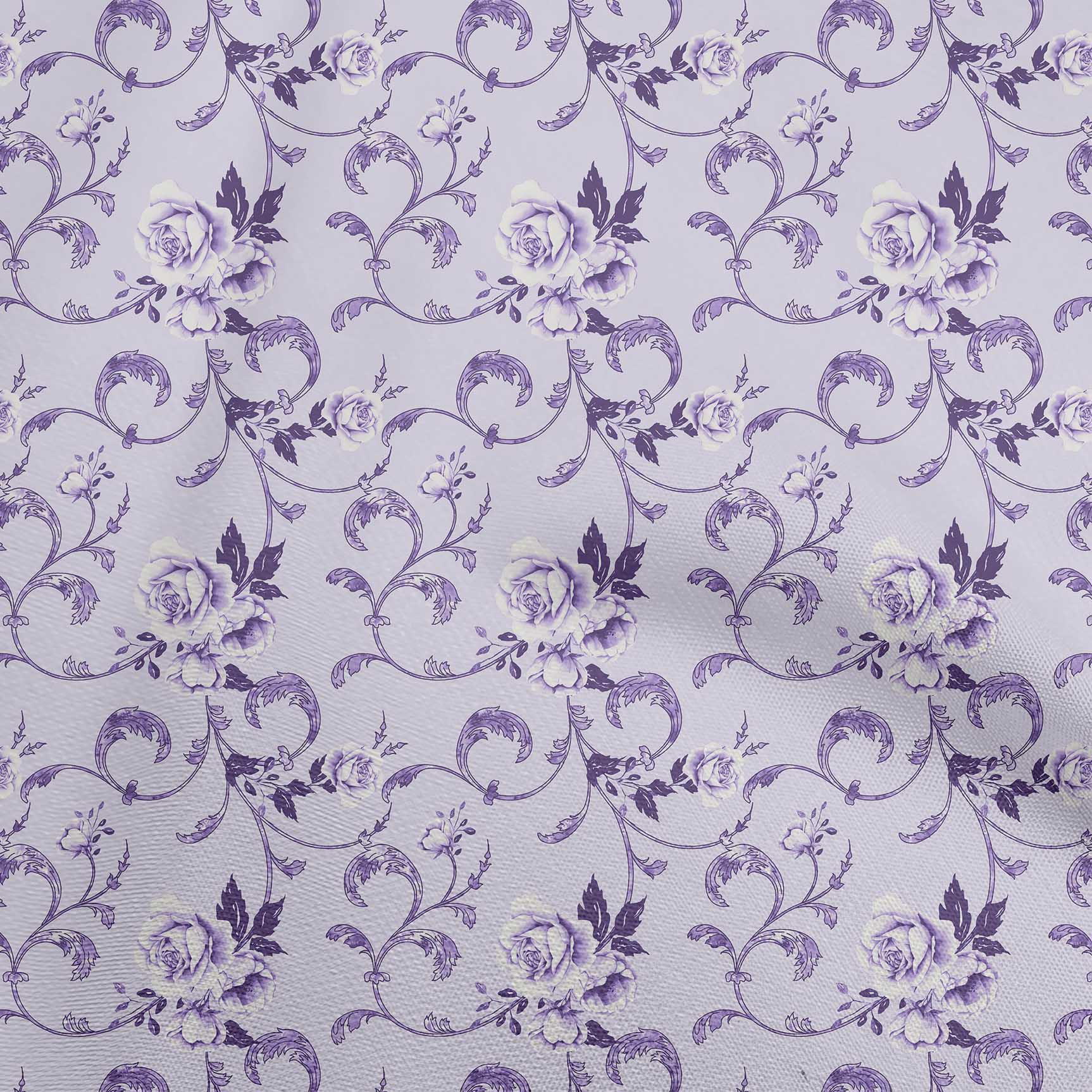 

OneOone Бавовняний поплін Курна фіолетова тканина Азіатська кераміка Квіткова тканина для шиття Набивна тканина для рукоділля у дворі 42 дюйма 42 Inch Wide - Viscose Chiffon пастельні фіолетовий колір