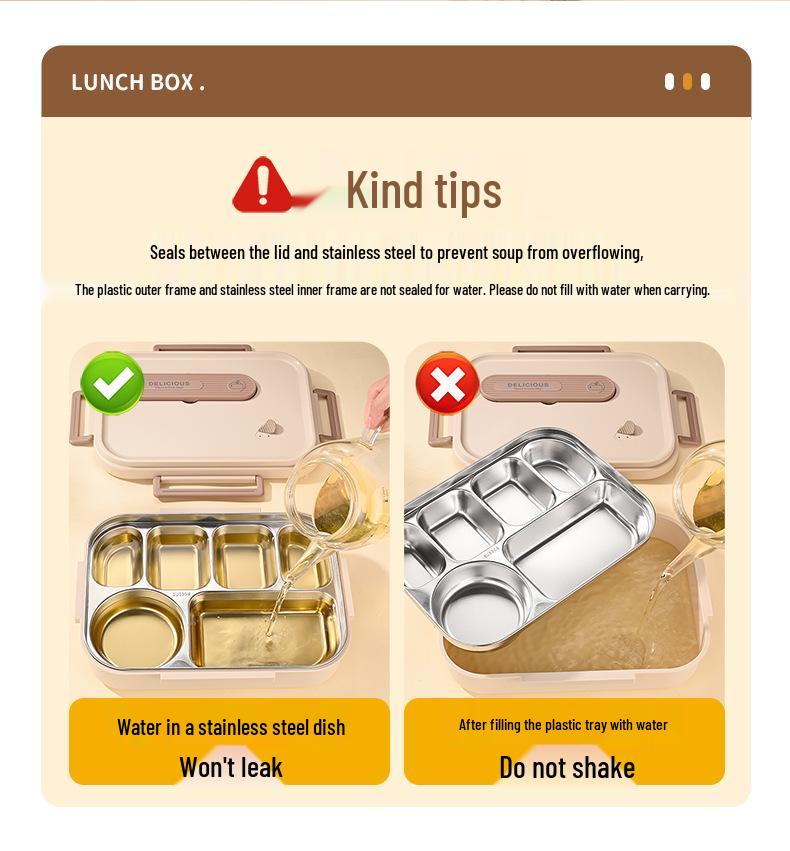 304 Stainless Steel Insulated Lunch Box with Lid, Large Capacity for Adults, Office & Student Use, Microwave Safe Bento Box