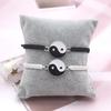 Couple Bracelet Handmade Braided Adjustable Round Beads Alloy Tai Chi Yin Yang Men Women Rope String Fashion Jewelry