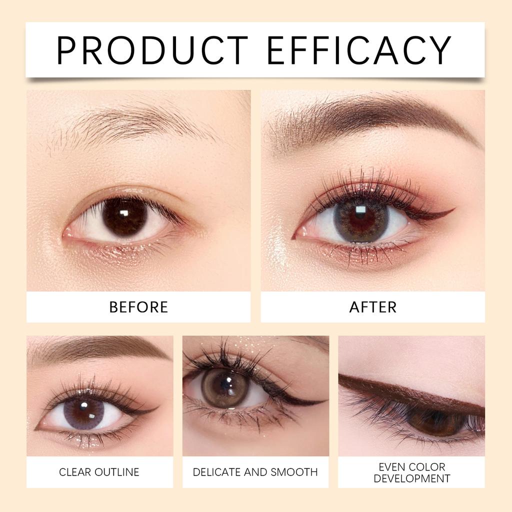 Zephoco Gel Eyeliner Pen Waterproof Smooth Eye Makeup Long Lasting Sweat Proof Oil Proof Smudge Proof Eye Liner Pencil Makeup