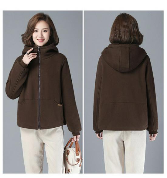 Women's Winter Fleece-Lined Cotton Coat – Mother's Style, Thickened Outerwear for Middle-Aged and Elderly, New Autumn/Winter Down Cotton Jacket