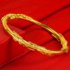 Handmade Acacia Vine Bracelet: Women's Fashion, Embossed Sand Gold Inlaid Leaves and Flowers