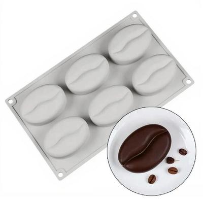 6/12/28 Cavity Coffee Beans Silicone Mold Heat Resistant Flexible Dessert Mold Food Grade Silicone Handmade French Pastry Mold