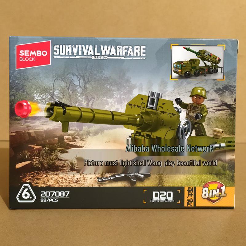 Sheng Bao 8-in-1 Patriot Missile Launcher & Anti-Aircraft Howitzer Building Blocks Set