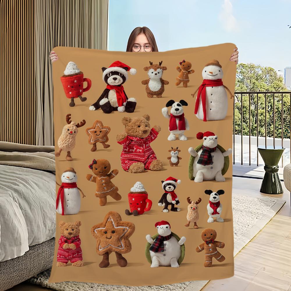 

Fashion J-Jellycat-ES Cute Blanket Flannel warm comfort soft plush blanket For Picnic Beds Sofas Homes And Bedrooms 80x60in