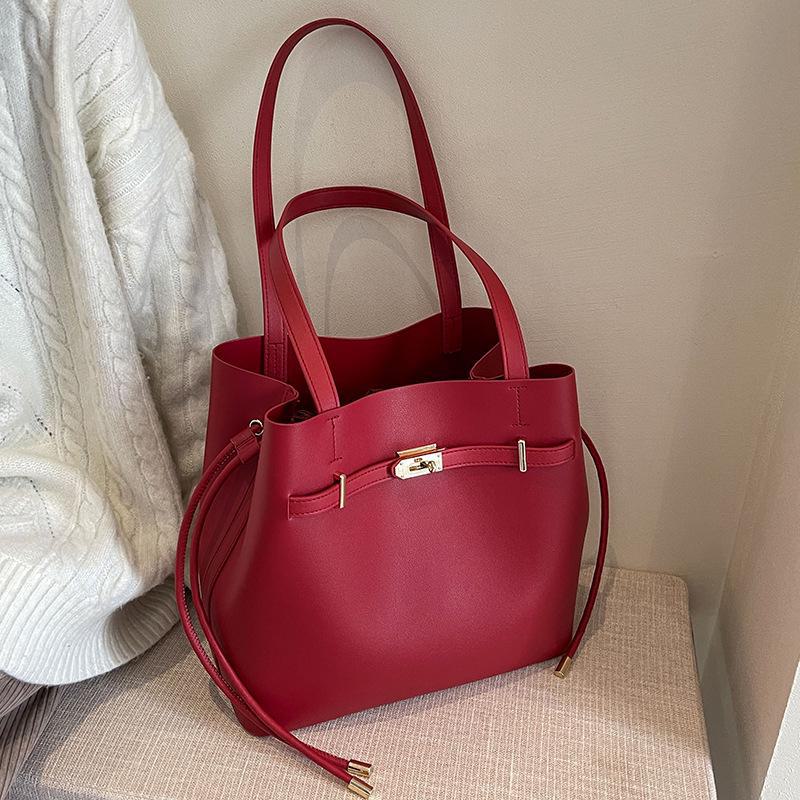 Geantă găleată de damă retro versatilă de mare capacitate pentru toamnă și iarnă