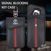 AAACD1 Car Key Case Signal Blocker Bag Keyring Card Bag Portable Storage Accessory For X1 X3 X4 X5 X6 35i 50i F10 F20 F30 M1 M2 M3