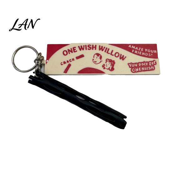 Tragbare Glücksbringer Ein Wunsch Weidenzweig mit Schachtel, 3D-gedruckter Wunsch-Wunsch-Schnappstock, Zeremoniebedarf Zerbrechlicher Magischer Charm für Spirituelle