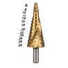 6PC Serrated Titanium Step Drill Set - Rustproof, Multifunctional Woodworking Hole Opener