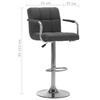 Bar Stool Dark Gray Fabric