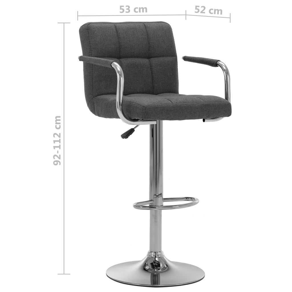 Bar Stool Dark Gray Fabric