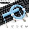 3 Meter Mechanical Keyboard Coiled Cable Wire Type C Custom Usb Port Cable Aviator Coiling Cable for Gaming Keyboard Accessories