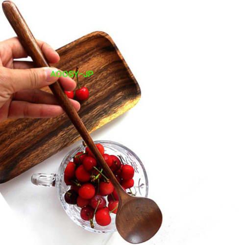 AOOSY 27.7cm Soup Ladle, Spoon, and Muddler Made of Natural Wood, Perfect for Shaved Ice, Simmered Food, Pots, Mapo Tofu, and Serving Soup