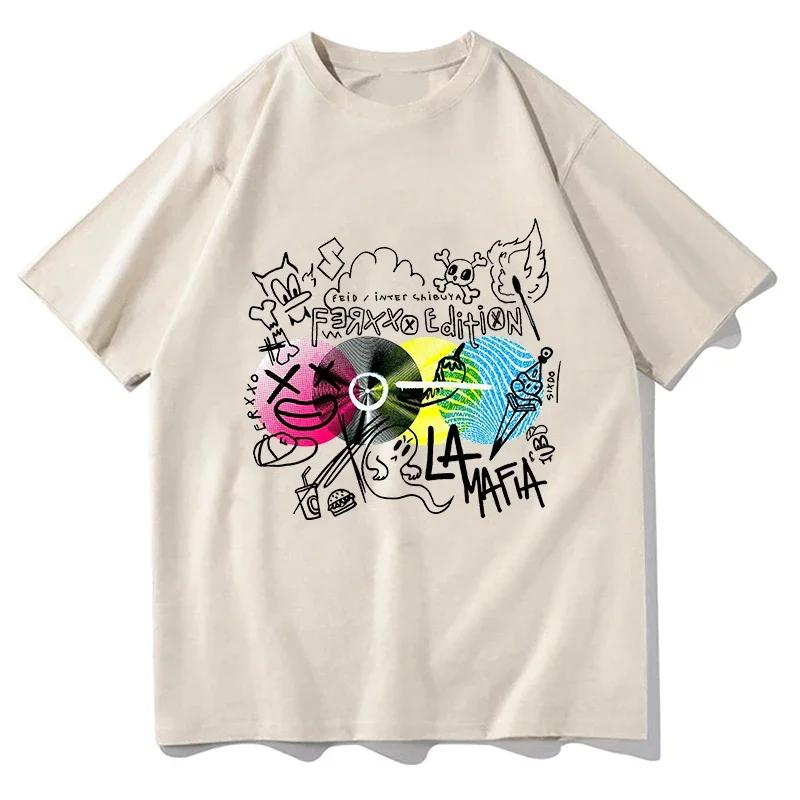 Rapper Feid Music Album INTER SHIBUYA Graphic T Shirts Men Women Hip Hop Y2k Style Tshirt Summer Fashion Casual Cotton Tshirts