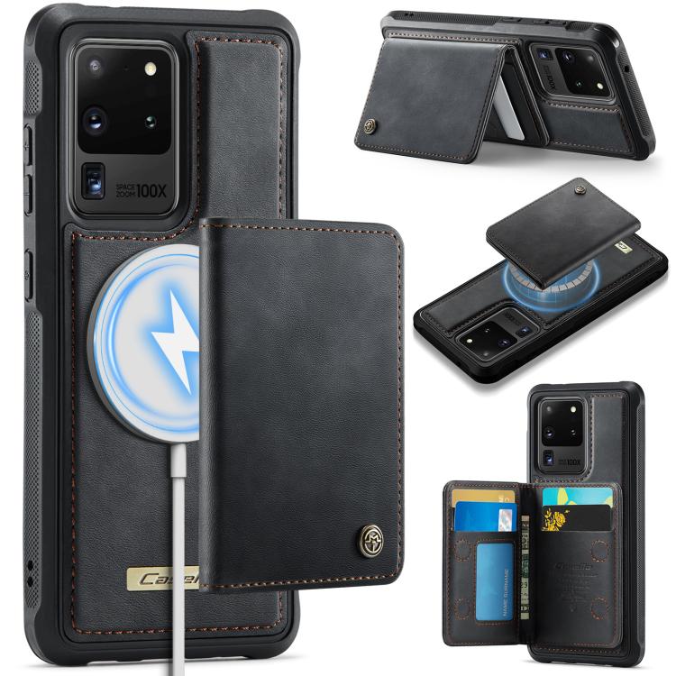 CaseMe Me80 Magnetic RFID Wallet Phone Case For Samsung Galaxy S24 FE 5G, Detachable Multi Card Slot Kickstand Anti-Theft Cover