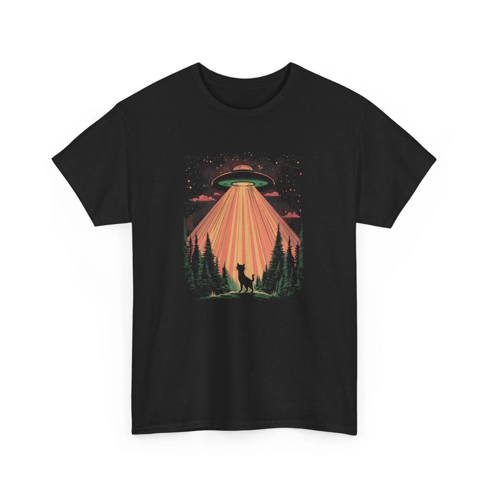 Sci-Fi Universe T-Shirt | Alien UFO Graphic Tee | Space Lover Gift L