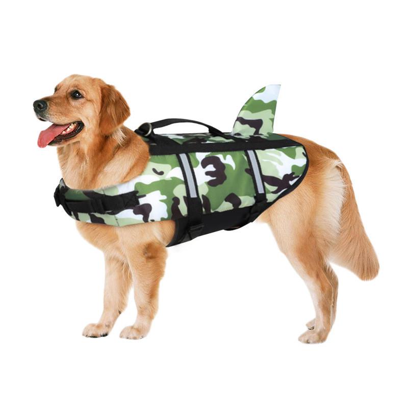 Stylish Camouflage Dog Life Vest For Small Dogs Premium Polyester In Green Camo Green Camo,XS