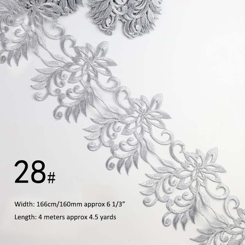 Gold Silver Thread Heavy Embroidery Lace Ribbon Shiny Diy Ethnic Garment Costume Dress Embellished Textile Iron-on Lace Trims