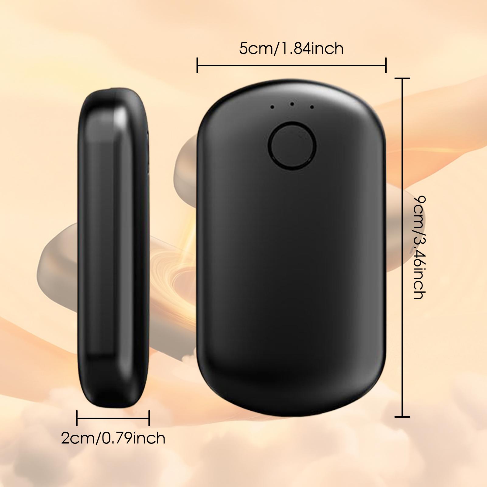 

2pcs Rechargeable Hand Warmer Graphene Heating 3 Temperature Levels 6000mAh Portable Fast Heating for Outdoor Camping Skiing