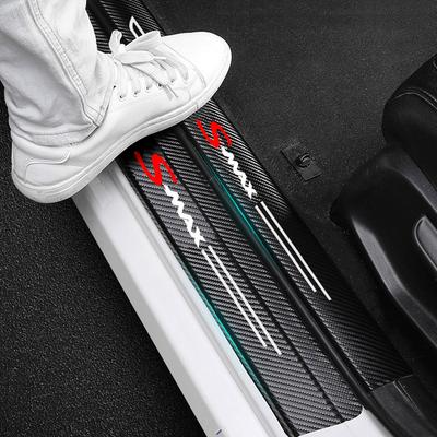 Car Sticker Carbon Fiber Decorative Strip Car Door Sill for Ford SMAX Auto