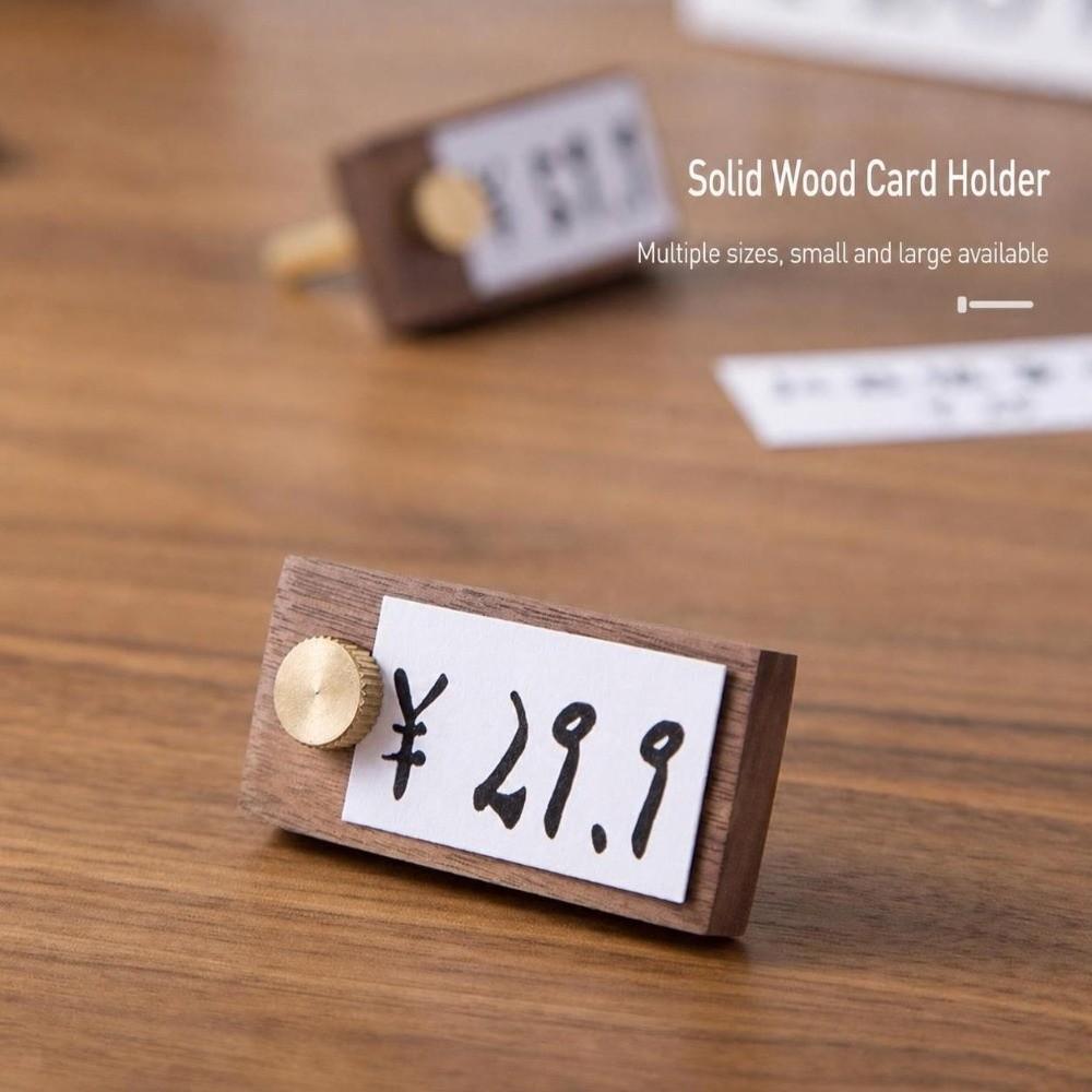 Multifunctional Card Display Stand Wooden Table Name Card Stand Portable Label Holder Retail Shop
