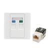 Flame Retardant Network Information Panel Single Port and Dual Port for Computer Phone Network Indoor Installation