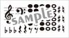 Staff Whiteboard (A4) with Musical Note Magnets ([Variety])