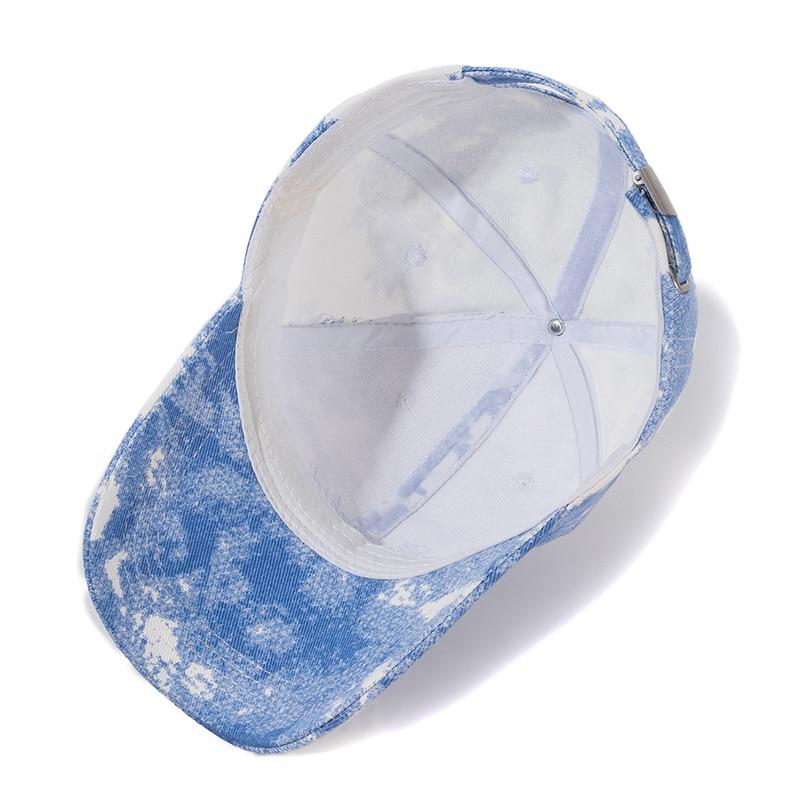 Blue Baseball Cap Womens Cotton Tie Dye Vintage Baseball Hats Spring Summer Adjustable Korean Casual Hats Blue Baseball Cap Womens Cotton Tie Dye Vintage Baseball Hats Spring Summer Adjustable Korean Casual Hats
