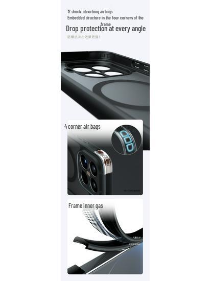 Magnetický obal Xiaomi 15T Pro s pocitem kůže & Mrazuvzdorný airbagový obal Xiaomi 17 odolný proti pádu