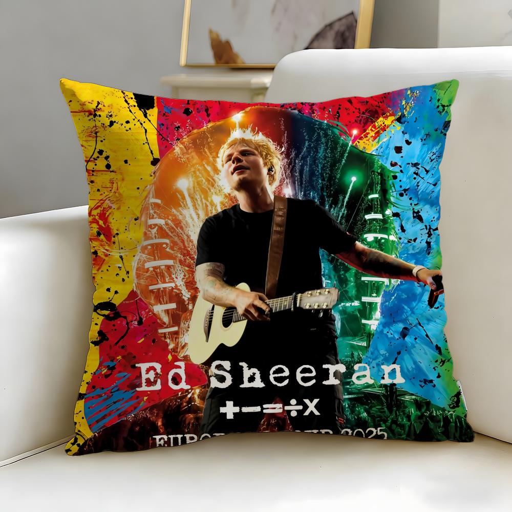 popular singer Ed Sheeran Cushion Cover Soft EasyWash Pillow Case Versatile for Couch Bed Travel and Office