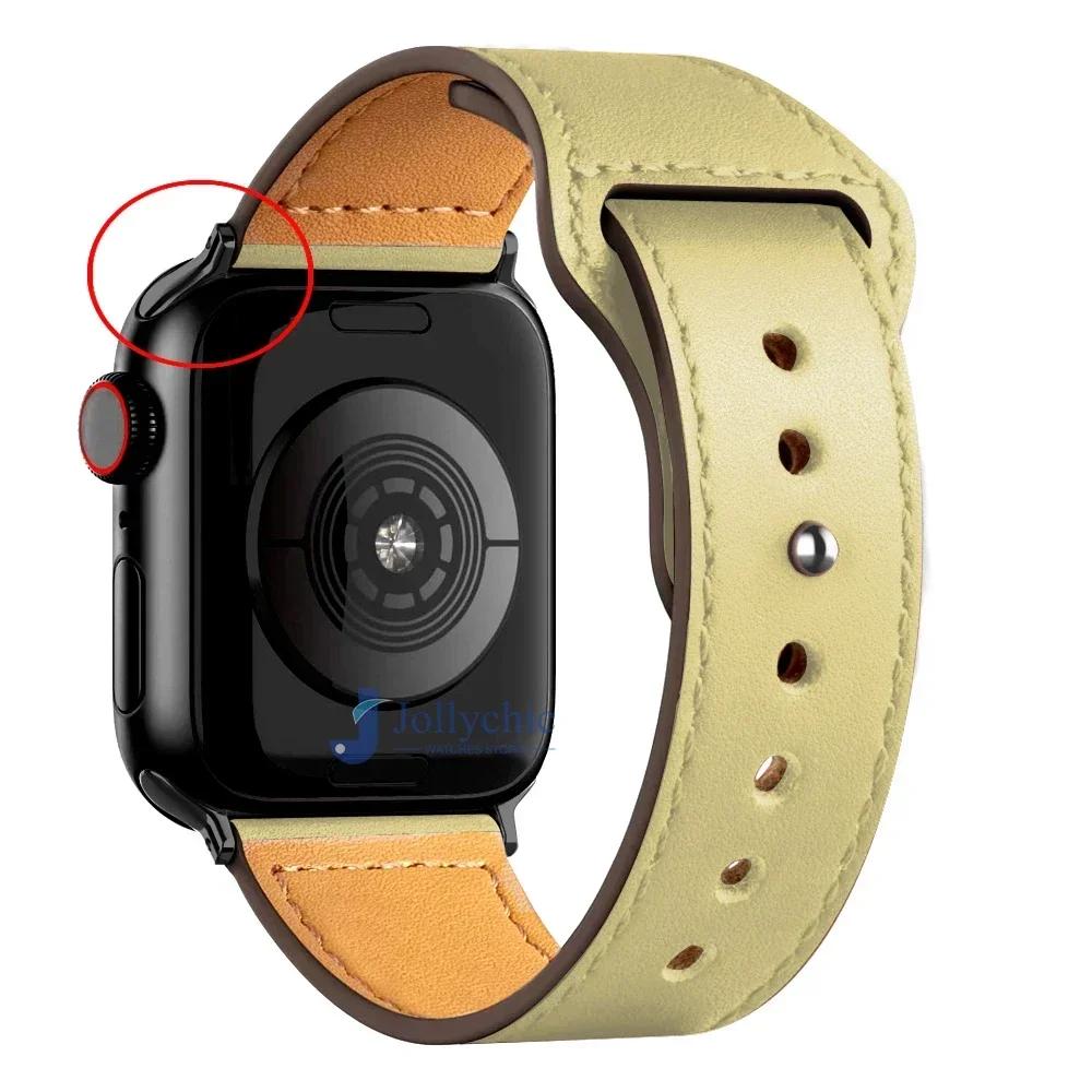 Watchband Leather Strap for Apple Watch Band 44mm 45mm 41mm 40mm 42mm 38mm 49mm 45 Mm Correa Bracelet IWatch Series 8 Ultra 3 6 SE 7 Strap