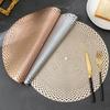 PVC Western-Style Placemat Hollow Heat Proof Mat Dining Table Cushion Coaster Placemat Hotel Restaurant Table Cloth Placemat