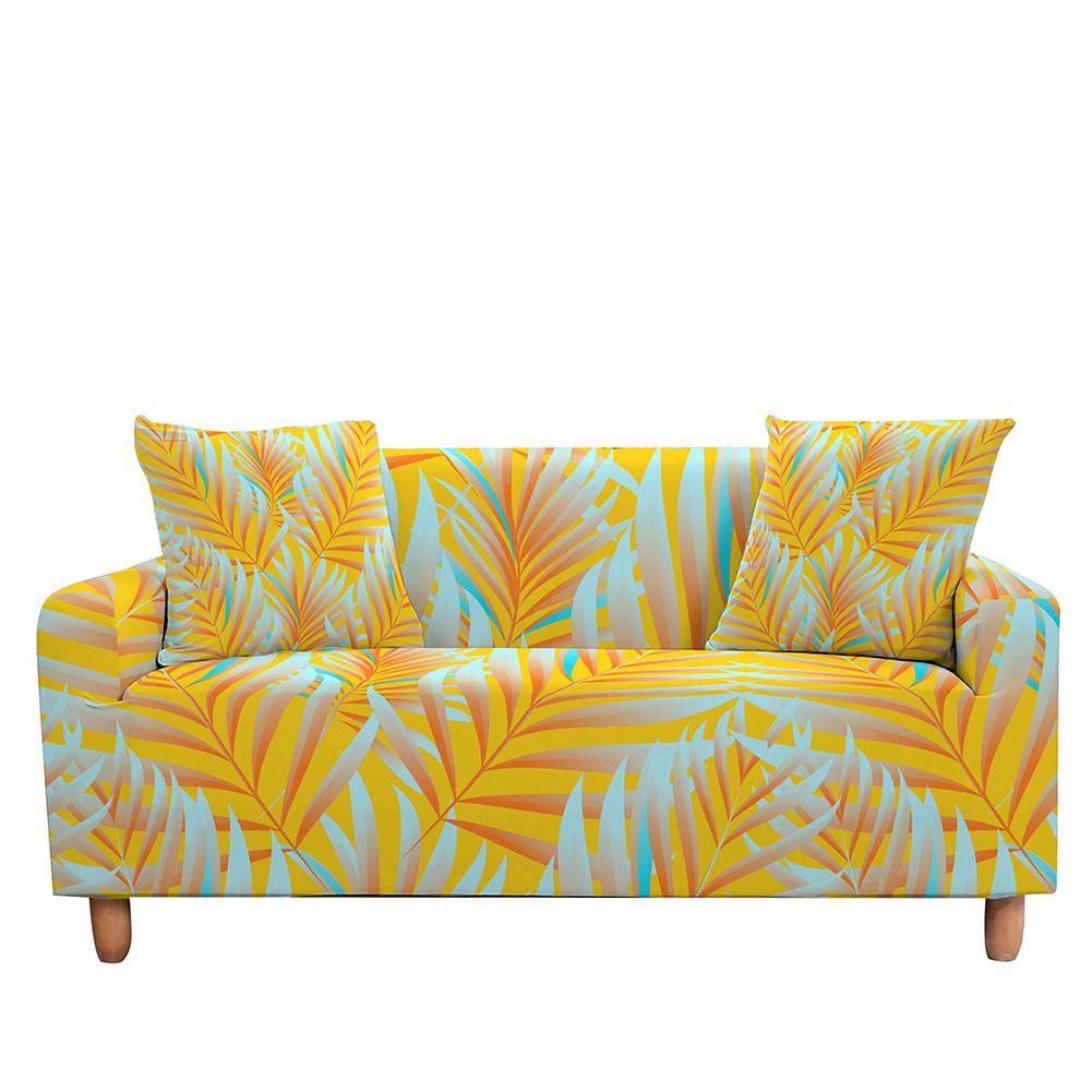 

Tropical Leaf Sofa Cover Home Living Room Elastic Sofa Cover Home Decoration Assembly Sofa L Shape 1/2/3/4 Seats Funda De Sofá