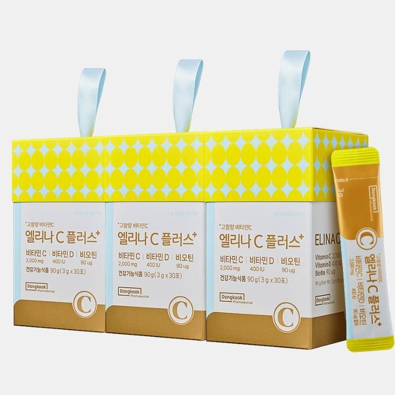 [Dongkook Pharmaceutical] Elina C Plus High-Concentration Premium Pharmacy Vitamin C Vitamin D3 Biotin(1Unit 30sticks)