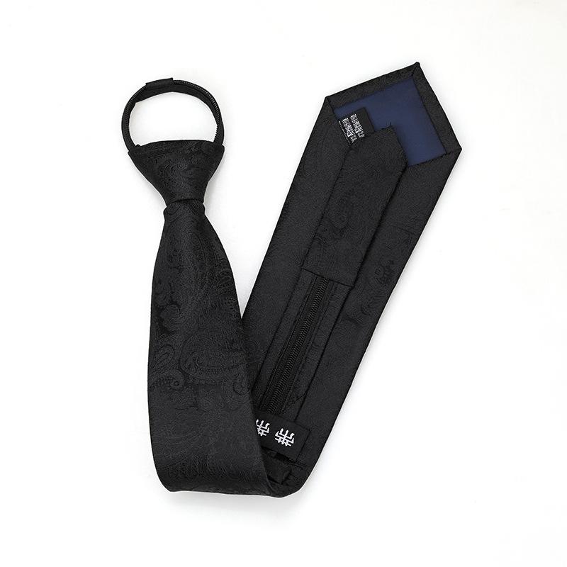 Black Zipper-Free Lazy Blue Men And Women Business Dress Interview To Work Groom Wedding Korean Version Narrow Tie
