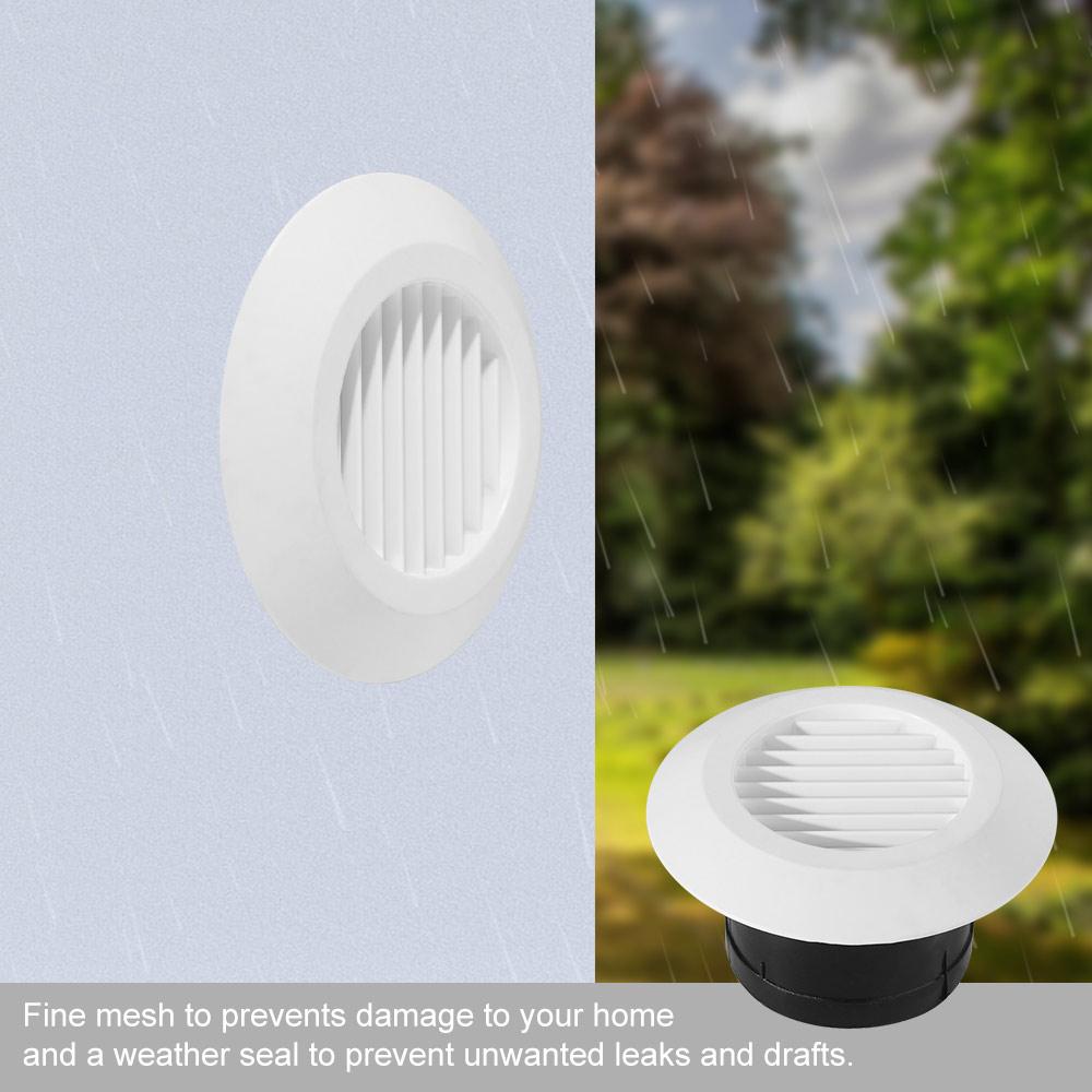 Adjustable Round Air Vent Extract Valve 75-200mm Plastic Air Vent Extract Valve Grille Wall Mount White