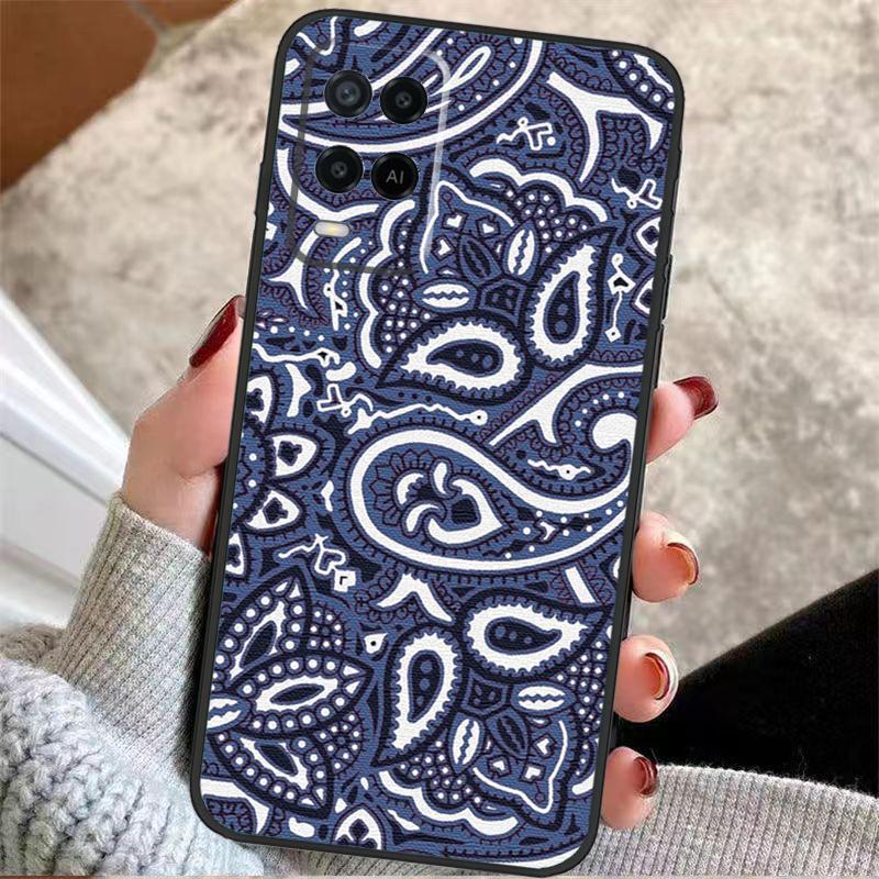 Bandana Seamless Pattern Case For Oppo A40 A16 A76 A96 A60 A98 A58 A78 A18 A38 A80 A77 A57 A17 A74 A54 A94 A15 A5 Pro