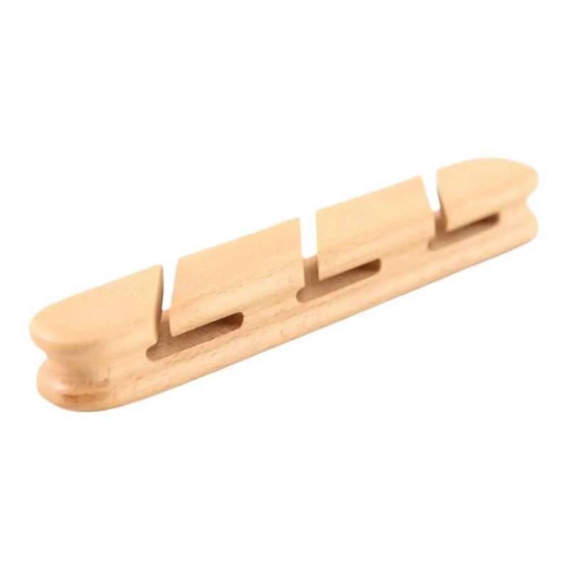 Solid Wood Cable Organizer Desktop Storage Box Secure Design For Data Cables Headphones Ideal For Office Workspace