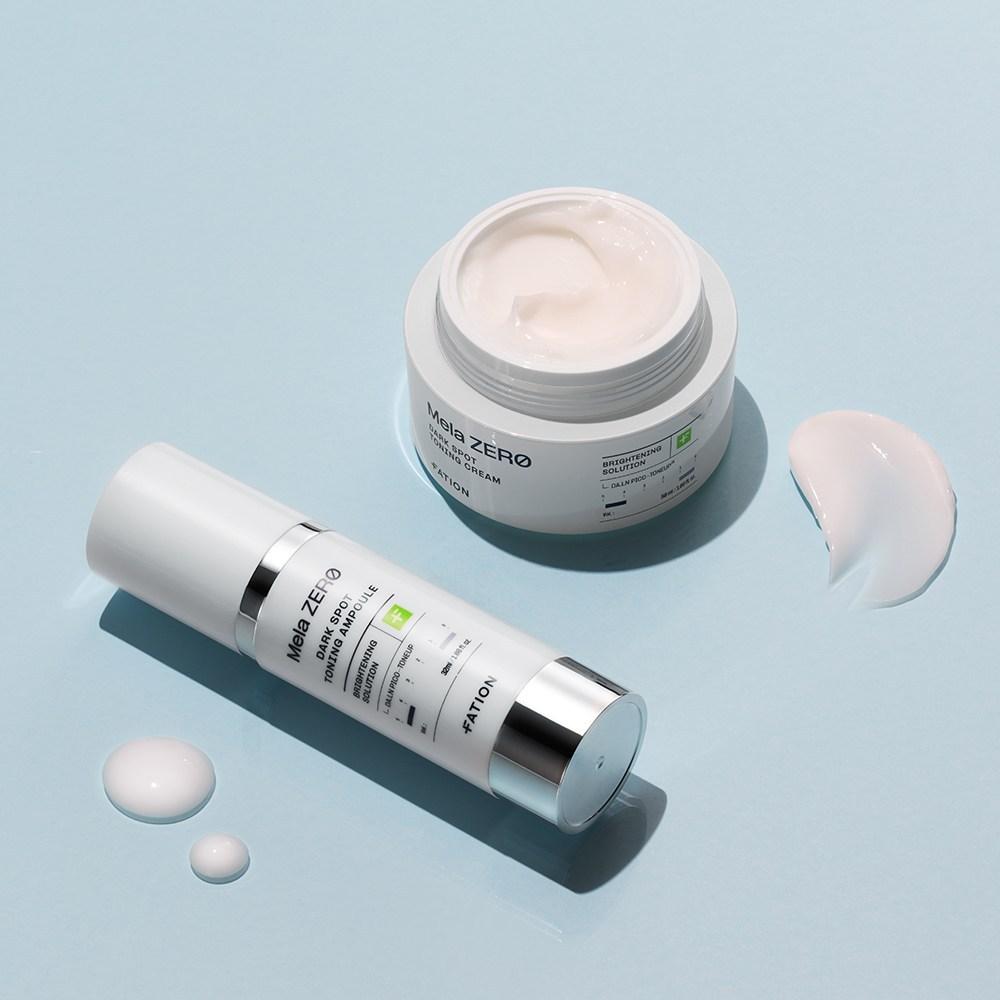 Patheon Melazero Lot de 2 toniques taches brunes et imperfections: Ampoule 32ml + Crème 50ml, Niacinamide 1 Ensemble
