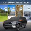 Motoforti Waterproof Outdoor Full Car Cover with Zipper for Fiat 500X 2015- Black