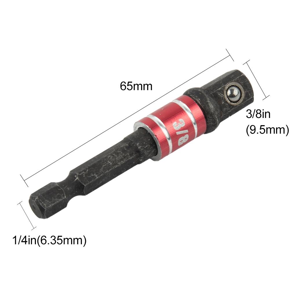 Socket Adapter 1pc Chrome Vanadium Steel Hex Shank