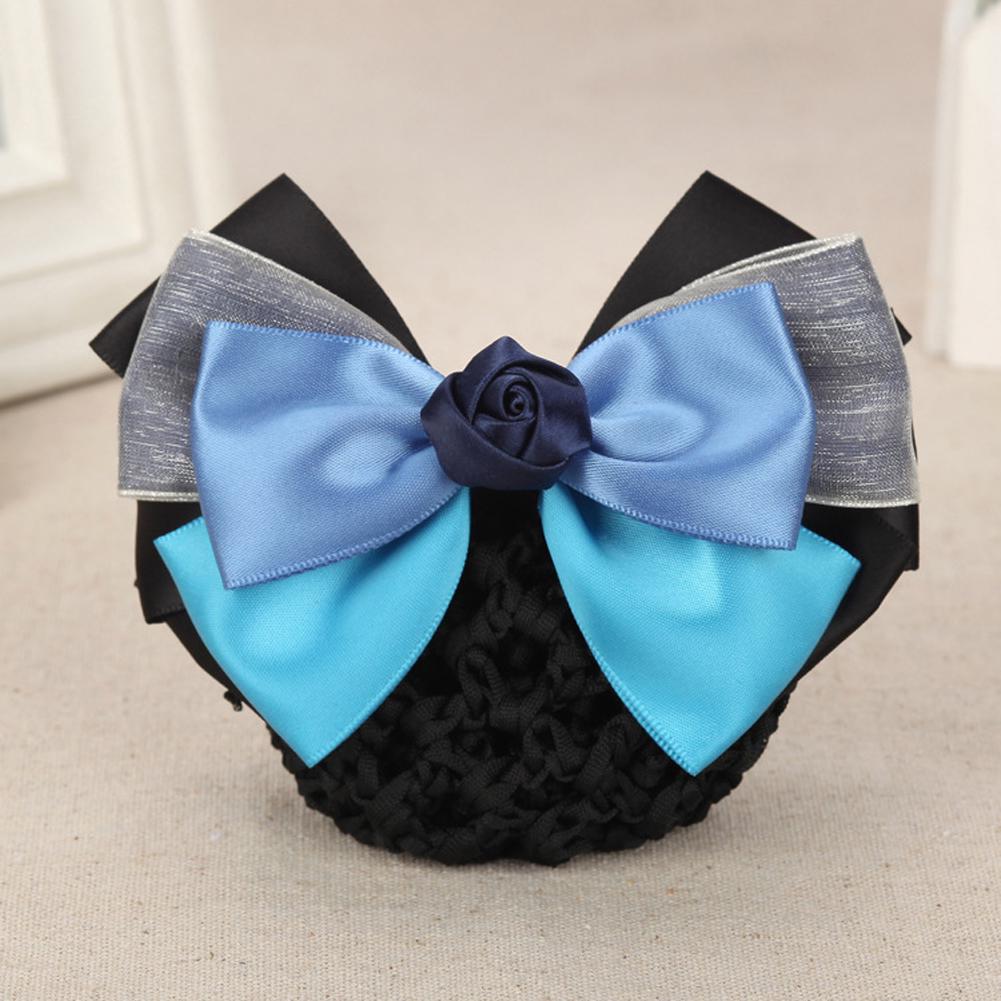 Dantelă Satin Fundă Plasă de Păr Barretă Personal Bancar Însoțitor de Bord Asistente Clipuri de Păr Satin Plasă Snood Accesorii de Păr Femei Agrafe de Păr