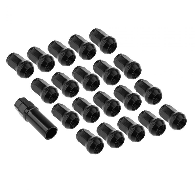 Metal Wheel Lug Nut Set with Socket Key M12 Open End Replacement Parts for Automobile Repair and Upgrade