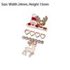 4PCS Christmas Metal Charms For Apple Watch Band Santa Elk Diamond Strap Decorative Ring For iwatch Bracelet Silicone Accessory