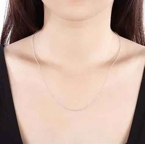 5pcs/lot 925 Silver Chain necklace,Fashion Men/Women DIY Jewelry Rolo Chain 1mm Necklace 16 18 20 22 24"